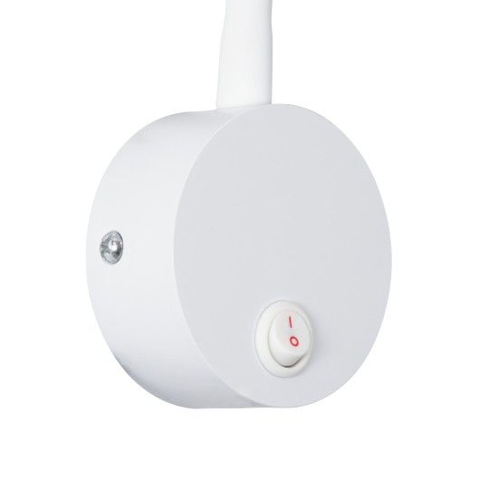 GloboStar® GOOSE 60876 Μοντέρνο Φωτιστικό Τοίχου - Απλίκα Ξενοδοχείου Bed Side LED 3W 300lm 36° AC 220-240V - Reading Light - Μ6.5 x Π15 x Υ24.5cm - Φυσικό Λευκό 4500K - Λευκό - 3 Xρόνια Εγγύηση GloboStar® GOOSE 60876 Μοντέρνο Φωτιστικό Τοίχου - Απλίκα Ξενοδοχείου Bed Side LED 3W 300lm 36° AC 220-240V - Reading Light - Μ6.5 x Π15 x Υ24.5cm - Φυσικό Λευκό 4500K - Λευκό - 3 Xρόνια Εγγύηση