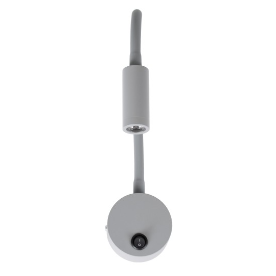 GloboStar® GOOSE 60877 Μοντέρνο Φωτιστικό Τοίχου - Απλίκα Ξενοδοχείου Bed Side LED 3W 300lm 36° AC 220-240V - Reading Light - Μ6.5 x Π15 x Υ24.5cm - Φυσικό Λευκό 4500K - Γκρι Ανθρακί - 3 Xρόνια Εγγύηση GloboStar® GOOSE 60877 Μοντέρνο Φωτιστικό Τοίχου - Απλίκα Ξενοδοχείου Bed Side LED 3W 300lm 36° AC 220-240V - Reading Light - Μ6.5 x Π15 x Υ24.5cm - Φυσικό Λευκό 4500K - Γκρι Ανθρακί - 3 Xρόνια Εγγύηση