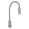 GloboStar® GOOSE 60877 Μοντέρνο Φωτιστικό Τοίχου - Απλίκα Ξενοδοχείου Bed Side LED 3W 300lm 36° AC 220-240V - Reading Light - Μ6.5 x Π15 x Υ24.5cm - Φυσικό Λευκό 4500K - Γκρι Ανθρακί - 3 Xρόνια Εγγύηση