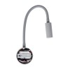 GloboStar® GOOSE 60877 Μοντέρνο Φωτιστικό Τοίχου - Απλίκα Ξενοδοχείου Bed Side LED 3W 300lm 36° AC 220-240V - Reading Light - Μ6.5 x Π15 x Υ24.5cm - Φυσικό Λευκό 4500K - Γκρι Ανθρακί - 3 Xρόνια Εγγύηση