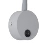 GloboStar® GOOSE 60877 Μοντέρνο Φωτιστικό Τοίχου - Απλίκα Ξενοδοχείου Bed Side LED 3W 300lm 36° AC 220-240V - Reading Light - Μ6.5 x Π15 x Υ24.5cm - Φυσικό Λευκό 4500K - Γκρι Ανθρακί - 3 Xρόνια Εγγύηση
