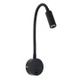 GLOBOSTAR® GOOSE 60878 Μοντέρνο Φωτιστικό Τοίχου - Απλίκα Ξενοδοχείου Reading Light LED 3W 300lm 36° AC 220-240V IP20 Φυσικό Λευκό 4500K - CREE XPE Chip & TÜV SÜD Driver - Μαύρο Ματ - Μ6.5 x Π15 x Υ24.5cm - 3 Χρόνια Εγγύηση