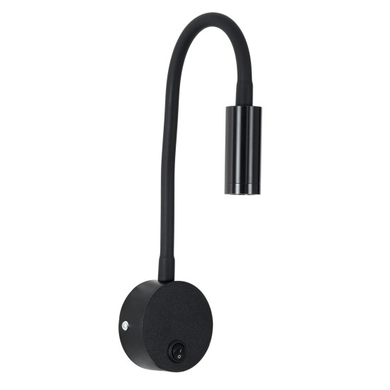 GloboStar® GOOSE 60878 Μοντέρνο Φωτιστικό Τοίχου - Απλίκα Ξενοδοχείου Bed Side LED 3W 300lm 36° AC 220-240V - Reading Light - Μ6.5 x Π15 x Υ24.5cm - Φυσικό Λευκό 4500K - Μαύρο - 3 Xρόνια Εγγύηση GloboStar® GOOSE 60878 Μοντέρνο Φωτιστικό Τοίχου - Απλίκα Ξενοδοχείου Bed Side LED 3W 300lm 36° AC 220-240V - Reading Light - Μ6.5 x Π15 x Υ24.5cm - Φυσικό Λευκό 4500K - Μαύρο - 3 Xρόνια Εγγύηση