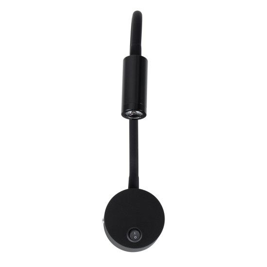 GloboStar® GOOSE 60878 Μοντέρνο Φωτιστικό Τοίχου - Απλίκα Ξενοδοχείου Bed Side LED 3W 300lm 36° AC 220-240V - Reading Light - Μ6.5 x Π15 x Υ24.5cm - Φυσικό Λευκό 4500K - Μαύρο - 3 Xρόνια Εγγύηση GloboStar® GOOSE 60878 Μοντέρνο Φωτιστικό Τοίχου - Απλίκα Ξενοδοχείου Bed Side LED 3W 300lm 36° AC 220-240V - Reading Light - Μ6.5 x Π15 x Υ24.5cm - Φυσικό Λευκό 4500K - Μαύρο - 3 Xρόνια Εγγύηση