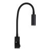 GloboStar® GOOSE 60878 Μοντέρνο Φωτιστικό Τοίχου - Απλίκα Ξενοδοχείου Bed Side LED 3W 300lm 36° AC 220-240V - Reading Light - Μ6.5 x Π15 x Υ24.5cm - Φυσικό Λευκό 4500K - Μαύρο - 3 Xρόνια Εγγύηση