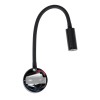 GloboStar® GOOSE 60878 Μοντέρνο Φωτιστικό Τοίχου - Απλίκα Ξενοδοχείου Bed Side LED 3W 300lm 36° AC 220-240V - Reading Light - Μ6.5 x Π15 x Υ24.5cm - Φυσικό Λευκό 4500K - Μαύρο - 3 Xρόνια Εγγύηση