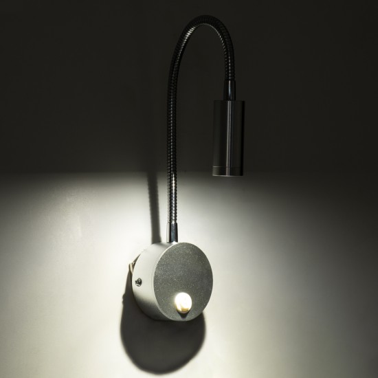 GloboStar® GOOSE 60879 Μοντέρνο Φωτιστικό Τοίχου - Απλίκα Ξενοδοχείου Bed Side LED 3W 300lm 36° AC 220-240V - Reading Light - Μ6.5 x Π15 x Υ24.5cm - Φυσικό Λευκό 4500K - Ασημί Νίκελ - 3 Xρόνια Εγγύηση GloboStar® GOOSE 60879 Μοντέρνο Φωτιστικό Τοίχου - Απλίκα Ξενοδοχείου Bed Side LED 3W 300lm 36° AC 220-240V - Reading Light - Μ6.5 x Π15 x Υ24.5cm - Φυσικό Λευκό 4500K - Ασημί Νίκελ - 3 Xρόνια Εγγύηση