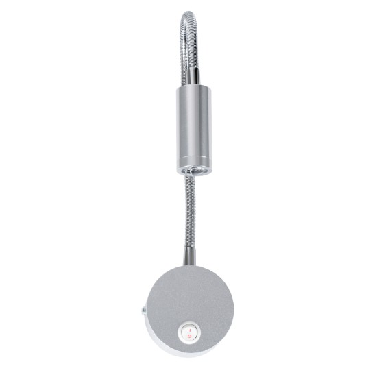 GloboStar® GOOSE 60879 Μοντέρνο Φωτιστικό Τοίχου - Απλίκα Ξενοδοχείου Bed Side LED 3W 300lm 36° AC 220-240V - Reading Light - Μ6.5 x Π15 x Υ24.5cm - Φυσικό Λευκό 4500K - Ασημί Νίκελ - 3 Xρόνια Εγγύηση GloboStar® GOOSE 60879 Μοντέρνο Φωτιστικό Τοίχου - Απλίκα Ξενοδοχείου Bed Side LED 3W 300lm 36° AC 220-240V - Reading Light - Μ6.5 x Π15 x Υ24.5cm - Φυσικό Λευκό 4500K - Ασημί Νίκελ - 3 Xρόνια Εγγύηση