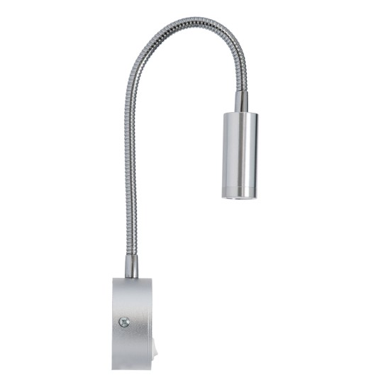 GloboStar® GOOSE 60879 Μοντέρνο Φωτιστικό Τοίχου - Απλίκα Ξενοδοχείου Bed Side LED 3W 300lm 36° AC 220-240V - Reading Light - Μ6.5 x Π15 x Υ24.5cm - Φυσικό Λευκό 4500K - Ασημί Νίκελ - 3 Xρόνια Εγγύηση GloboStar® GOOSE 60879 Μοντέρνο Φωτιστικό Τοίχου - Απλίκα Ξενοδοχείου Bed Side LED 3W 300lm 36° AC 220-240V - Reading Light - Μ6.5 x Π15 x Υ24.5cm - Φυσικό Λευκό 4500K - Ασημί Νίκελ - 3 Xρόνια Εγγύηση