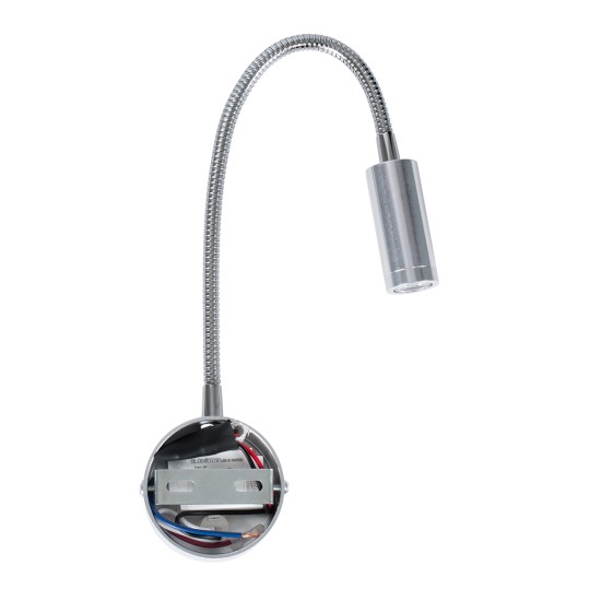 GloboStar® GOOSE 60879 Μοντέρνο Φωτιστικό Τοίχου - Απλίκα Ξενοδοχείου Bed Side LED 3W 300lm 36° AC 220-240V - Reading Light - Μ6.5 x Π15 x Υ24.5cm - Φυσικό Λευκό 4500K - Ασημί Νίκελ - 3 Xρόνια Εγγύηση GloboStar® GOOSE 60879 Μοντέρνο Φωτιστικό Τοίχου - Απλίκα Ξενοδοχείου Bed Side LED 3W 300lm 36° AC 220-240V - Reading Light - Μ6.5 x Π15 x Υ24.5cm - Φυσικό Λευκό 4500K - Ασημί Νίκελ - 3 Xρόνια Εγγύηση