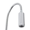 GloboStar® GOOSE 60879 Μοντέρνο Φωτιστικό Τοίχου - Απλίκα Ξενοδοχείου Bed Side LED 3W 300lm 36° AC 220-240V - Reading Light - Μ6.5 x Π15 x Υ24.5cm - Φυσικό Λευκό 4500K - Ασημί Νίκελ - 3 Xρόνια Εγγύηση
