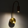 GloboStar® GOOSE 60880 Μοντέρνο Φωτιστικό Τοίχου - Απλίκα Ξενοδοχείου Bed Side LED 3W 300lm 36° AC 220-240V - Reading Light - Μ6.5 x Π15 x Υ24.5cm - Φυσικό Λευκό 4500K - Χρυσό Βούρτσας - 3 Xρόνια Εγγύηση