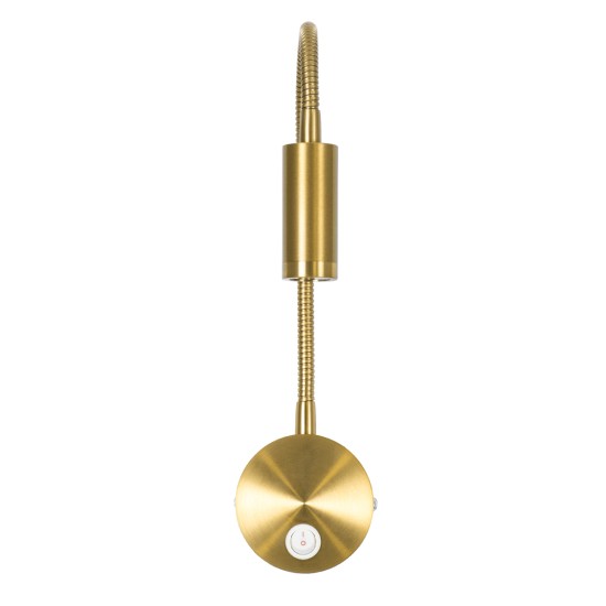 GloboStar® GOOSE 60880 Μοντέρνο Φωτιστικό Τοίχου - Απλίκα Ξενοδοχείου Bed Side LED 3W 300lm 36° AC 220-240V - Reading Light - Μ6.5 x Π15 x Υ24.5cm - Φυσικό Λευκό 4500K - Χρυσό Βούρτσας - 3 Xρόνια Εγγύηση GloboStar® GOOSE 60880 Μοντέρνο Φωτιστικό Τοίχου - Απλίκα Ξενοδοχείου Bed Side LED 3W 300lm 36° AC 220-240V - Reading Light - Μ6.5 x Π15 x Υ24.5cm - Φυσικό Λευκό 4500K - Χρυσό Βούρτσας - 3 Xρόνια Εγγύηση