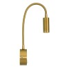 GloboStar® GOOSE 60880 Μοντέρνο Φωτιστικό Τοίχου - Απλίκα Ξενοδοχείου Bed Side LED 3W 300lm 36° AC 220-240V - Reading Light - Μ6.5 x Π15 x Υ24.5cm - Φυσικό Λευκό 4500K - Χρυσό Βούρτσας - 3 Xρόνια Εγγύηση