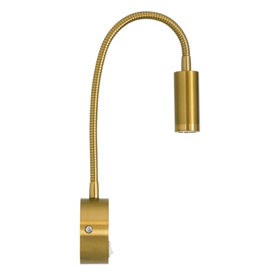 GloboStar® GOOSE 60880 Μοντέρνο Φωτιστικό Τοίχου - Απλίκα Ξενοδοχείου Bed Side LED 3W 300lm 36° AC 220-240V - Reading Light - Μ6.5 x Π15 x Υ24.5cm - Φυσικό Λευκό 4500K - Χρυσό Βούρτσας - 3 Xρόνια Εγγύηση GloboStar® GOOSE 60880 Μοντέρνο Φωτιστικό Τοίχου - Απλίκα Ξενοδοχείου Bed Side LED 3W 300lm 36° AC 220-240V - Reading Light - Μ6.5 x Π15 x Υ24.5cm - Φυσικό Λευκό 4500K - Χρυσό Βούρτσας - 3 Xρόνια Εγγύηση
