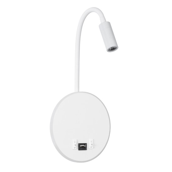 GloboStar® GOOSE 60881 Μοντέρνο Φωτιστικό Τοίχου - Απλίκα Ξενοδοχείου Bed Side LED 6W 600lm 36° & 360° AC 220-240V - Reading Light & 360° Κρυφός Φωτισμός - Φορτιστής USB 3A - Μ15.5 x Π15 x Υ30.5cm - Φυσικό Λευκό 4500K - Λευκό - 3 Xρόνια Εγγύηση GloboStar® GOOSE 60881 Μοντέρνο Φωτιστικό Τοίχου - Απλίκα Ξενοδοχείου Bed Side LED 6W 600lm 36° & 360° AC 220-240V - Reading Light & 360° Κρυφός Φωτισμός - Φορτιστής USB 3A - Μ15.5 x Π15 x Υ30.5cm - Φυσικό Λευκό 4500K - Λευκό - 3 Xρόνια Εγγύηση