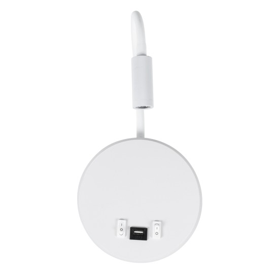 GloboStar® GOOSE 60881 Μοντέρνο Φωτιστικό Τοίχου - Απλίκα Ξενοδοχείου Bed Side LED 6W 600lm 36° & 360° AC 220-240V - Reading Light & 360° Κρυφός Φωτισμός - Φορτιστής USB 3A - Μ15.5 x Π15 x Υ30.5cm - Φυσικό Λευκό 4500K - Λευκό - 3 Xρόνια Εγγύηση GloboStar® GOOSE 60881 Μοντέρνο Φωτιστικό Τοίχου - Απλίκα Ξενοδοχείου Bed Side LED 6W 600lm 36° & 360° AC 220-240V - Reading Light & 360° Κρυφός Φωτισμός - Φορτιστής USB 3A - Μ15.5 x Π15 x Υ30.5cm - Φυσικό Λευκό 4500K - Λευκό - 3 Xρόνια Εγγύηση