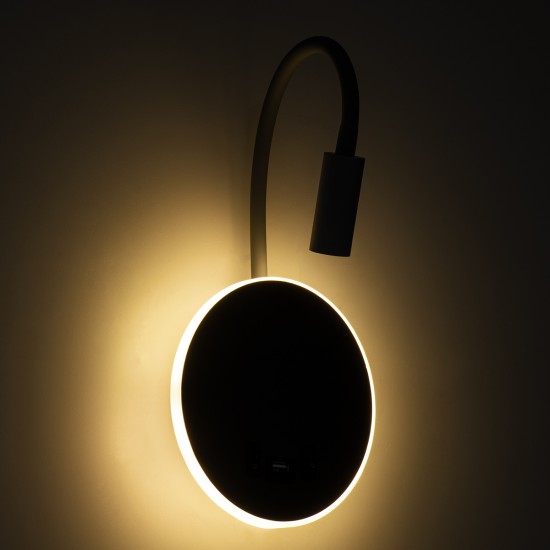 GloboStar® GOOSE 60882 Μοντέρνο Φωτιστικό Τοίχου - Απλίκα Ξενοδοχείου Bed Side LED 6W 600lm 36° & 360° AC 220-240V - Reading Light & 360° Κρυφός Φωτισμός - Φορτιστής USB 3A - Μ15.5 x Π15 x Υ30.5cm - Φυσικό Λευκό 4500K - Γκρι Ανθρακί - 3 Xρόνια Εγγ GloboStar® GOOSE 60882 Μοντέρνο Φωτιστικό Τοίχου - Απλίκα Ξενοδοχείου Bed Side LED 6W 600lm 36° & 360° AC 220-240V - Reading Light & 360° Κρυφός Φωτισμός - Φορτιστής USB 3A - Μ15.5 x Π15 x Υ30.5cm - Φυσικό Λευκό 4500K - Γκρι Ανθρακί - 3 Xρόνια Εγγ