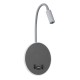 GloboStar® GOOSE 60882 Μοντέρνο Φωτιστικό Τοίχου - Απλίκα Ξενοδοχείου Bed Side LED 6W 600lm 36° & 360° AC 220-240V - Reading Light & 360° Κρυφός Φωτισμός - Φορτιστής USB 3A - Μ15.5 x Π15 x Υ30.5cm - Φυσικό Λευκό 4500K - Γκρι Ανθρακί - 3 Xρόνια Εγγ GloboStar® GOOSE 60882 Μοντέρνο Φωτιστικό Τοίχου - Απλίκα Ξενοδοχείου Bed Side LED 6W 600lm 36° & 360° AC 220-240V - Reading Light & 360° Κρυφός Φωτισμός - Φορτιστής USB 3A - Μ15.5 x Π15 x Υ30.5cm - Φυσικό Λευκό 4500K - Γκρι Ανθρακί - 3 Xρόνια Εγγ