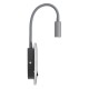 GloboStar® GOOSE 60882 Μοντέρνο Φωτιστικό Τοίχου - Απλίκα Ξενοδοχείου Bed Side LED 6W 600lm 36° & 360° AC 220-240V - Reading Light & 360° Κρυφός Φωτισμός - Φορτιστής USB 3A - Μ15.5 x Π15 x Υ30.5cm - Φυσικό Λευκό 4500K - Γκρι Ανθρακί - 3 Xρόνια Εγγ GloboStar® GOOSE 60882 Μοντέρνο Φωτιστικό Τοίχου - Απλίκα Ξενοδοχείου Bed Side LED 6W 600lm 36° & 360° AC 220-240V - Reading Light & 360° Κρυφός Φωτισμός - Φορτιστής USB 3A - Μ15.5 x Π15 x Υ30.5cm - Φυσικό Λευκό 4500K - Γκρι Ανθρακί - 3 Xρόνια Εγγ