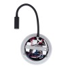 GloboStar® GOOSE 60883 Μοντέρνο Φωτιστικό Τοίχου - Απλίκα Ξενοδοχείου Bed Side LED 6W 600lm 36° & 360° AC 220-240V - Reading Light & 360° Κρυφός Φωτισμός - Φορτιστής USB 3A - Μ15.5 x Π15 x Υ30.5cm - Φυσικό Λευκό 4500K - Μαύρο - 3 Xρόνια Εγγύηση