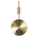 GloboStar® GOOSE 60885 Μοντέρνο Φωτιστικό Τοίχου - Απλίκα Ξενοδοχείου Bed Side LED 6W 600lm 36° & 360° AC 220-240V - Reading Light & 360° Κρυφός Φωτισμός - Φορτιστής USB 3A - Μ15.5 x Π15 x Υ30.5cm - Φυσικό Λευκό 4500K - Χρυσό Βούρτσας - 3 Xρόνια Ε