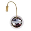 GloboStar® GOOSE 60885 Μοντέρνο Φωτιστικό Τοίχου - Απλίκα Ξενοδοχείου Bed Side LED 6W 600lm 36° & 360° AC 220-240V - Reading Light & 360° Κρυφός Φωτισμός - Φορτιστής USB 3A - Μ15.5 x Π15 x Υ30.5cm - Φυσικό Λευκό 4500K - Χρυσό Βούρτσας - 3 Xρόνια Ε