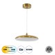 GloboStar® BARON 60886 Κρεμαστή Πλαφονιέρα Οροφής LED CCT 12W 1440lm 120° AC 220-240V - Εναλλαγή Φωτισμού μέσω Διακόπτη On/Off All In One Ψυχρό 6000k+Φυσικό 4500k+Θερμό 2700k Φ25 x Υ8cm - Χρυσό Πλατίνα - 3 Years Warranty GloboStar® BARON 60886 Κρεμαστή Πλαφονιέρα Οροφής LED CCT 12W 1440lm 120° AC 220-240V - Εναλλαγή Φωτισμού μέσω Διακόπτη On/Off All In One Ψυχρό 6000k+Φυσικό 4500k+Θερμό 2700k Φ25 x Υ8cm - Χρυσό Πλατίνα - 3 Years Warranty