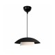 GloboStar® AURA 204-0117 Μοντέρνο Κρεμαστό Φωτιστικό Καμπάνα Μονόφωτο 1 x E27 IP20 Μαύρο & Λευκό Μέταλλο - Μ31 x Π31 x Υ27cm