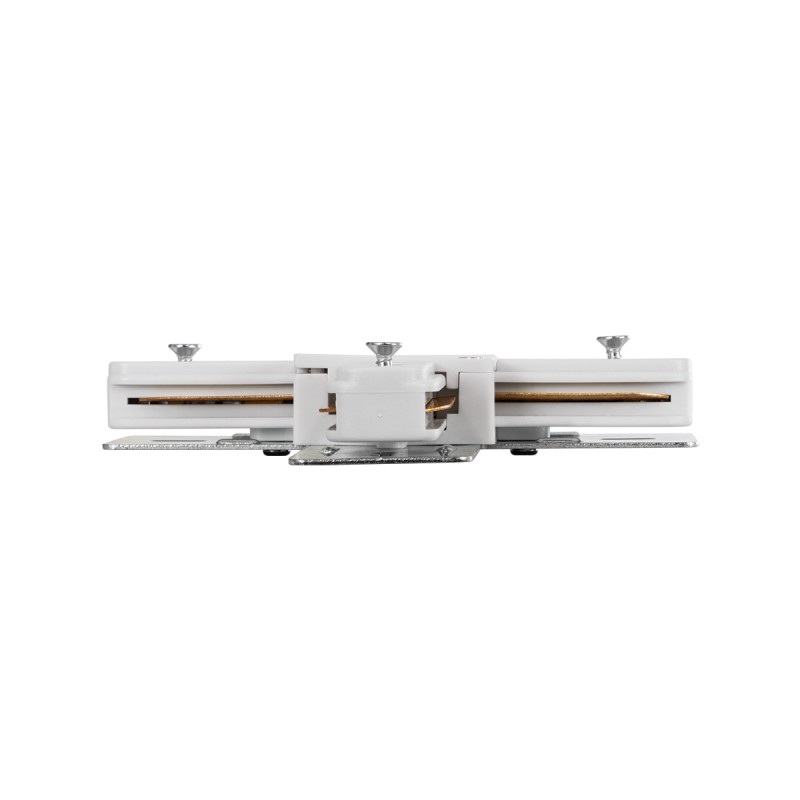 GloboStar® 2L-EUROTRACK 60910 Αντάπτορας +(Σταυρός) - Μονοφασικός 2 Καλωδίων για όλες τις Ράγες EUROTRACK AC 220-240V IP20 Μ10.7 x Π10.7 x Υ1.5cm - EUROTRACK® System 1L+1N - Θερμοπλαστικό - Λευκό - 5 Χρόνια Εγγύηση