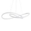 GloboStar® DEXTER 60914 Κρεμαστό Φωτιστικό Οροφής Design LED CCT 90W 10080lm 300° AC 220-240V - Εναλλαγή Φωτισμού μέσω Τηλεχειριστηρίου All In One Ψυχρό 6000k+Φυσικό 4500k+Θερμό 2700k Dimmable Φ73cm - Λευκό - 3 Years Warranty