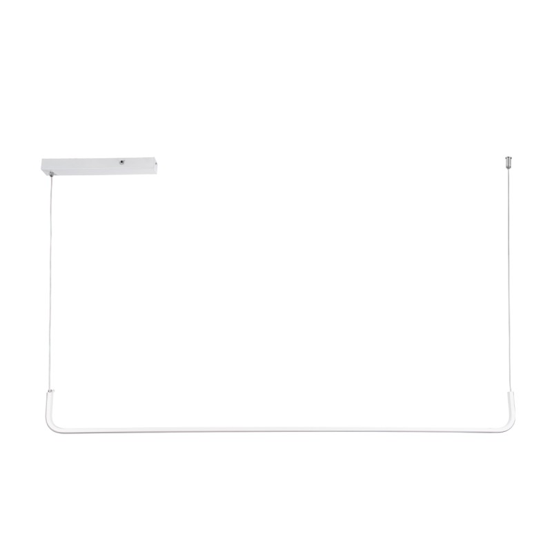 GloboStar® LINARIA 60922 Κρεμαστό Φωτιστικό Οροφής Design LED CCT 36W 4150lm 200° AC 220-240V - Εναλλαγή Φωτισμού μέσω Τηλεχειριστηρίου All In One Ψυχρό 6000k+Φυσικό 4500k+Θερμό 2700k Dimmable Μ120 x Π2 x Υ10cm - Λευκό - 3 Years Warranty