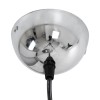 GloboStar® GLASSO 60928 Μοντέρνο Κρεμαστό Φωτιστικό Μπάλα Μονόφωτο 1 x E27 IP20 Ασημί Γυαλί με Ασημί Μέταλλο - Μ27 x Π27 x Υ52cm