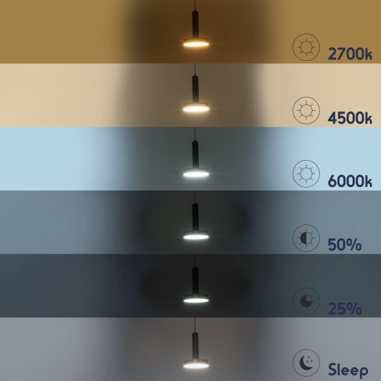 GLOBOSTAR® ZANE 60933 Κρεμαστό Φωτιστικό Design LED CCT 18W 2016lm 120° AC 220-240V IP20 - Εναλλαγή Φωτισμού μέσω Τηλεχειριστηρίου All In One Ψυχρό 6000k+Φυσικό 4500k+Θερμό 2700k Dimmable - Φ15 x Υ20cm - Μαύρο & Χρυσό - 3 Χρόνια Εγγύηση GLOBOSTAR® ZANE 60933 Κρεμαστό Φωτιστικό Design LED CCT 18W 2016lm 120° AC 220-240V IP20 - Εναλλαγή Φωτισμού μέσω Τηλεχειριστηρίου All In One Ψυχρό 6000k+Φυσικό 4500k+Θερμό 2700k Dimmable - Φ15 x Υ20cm - Μαύρο & Χρυσό - 3 Χρόνια Εγγύηση