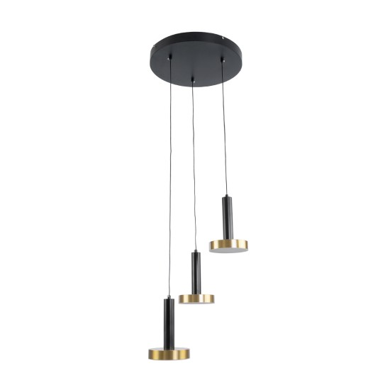GLOBOSTAR® ZANE 60934 Κρεμαστό Φωτιστικό Design LED CCT 54W 6048lm 120° AC 220-240V IP20 - Εναλλαγή Φωτισμού μέσω Τηλεχειριστηρίου All In One Ψυχρό 6000k+Φυσικό 4500k+Θερμό 2700k Dimmable - Φ40 x Υ20cm - Μαύρο & Χρυσό - 3 Χρόνια Εγγύηση GLOBOSTAR® ZANE 60934 Κρεμαστό Φωτιστικό Design LED CCT 54W 6048lm 120° AC 220-240V IP20 - Εναλλαγή Φωτισμού μέσω Τηλεχειριστηρίου All In One Ψυχρό 6000k+Φυσικό 4500k+Θερμό 2700k Dimmable - Φ40 x Υ20cm - Μαύρο & Χρυσό - 3 Χρόνια Εγγύηση