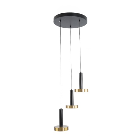 GLOBOSTAR® ZANE 60934 Κρεμαστό Φωτιστικό Design LED CCT 54W 6048lm 120° AC 220-240V IP20 - Εναλλαγή Φωτισμού μέσω Τηλεχειριστηρίου All In One Ψυχρό 6000k+Φυσικό 4500k+Θερμό 2700k Dimmable - Φ40 x Υ20cm - Μαύρο & Χρυσό - 3 Χρόνια Εγγύηση GLOBOSTAR® ZANE 60934 Κρεμαστό Φωτιστικό Design LED CCT 54W 6048lm 120° AC 220-240V IP20 - Εναλλαγή Φωτισμού μέσω Τηλεχειριστηρίου All In One Ψυχρό 6000k+Φυσικό 4500k+Θερμό 2700k Dimmable - Φ40 x Υ20cm - Μαύρο & Χρυσό - 3 Χρόνια Εγγύηση