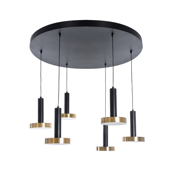 GLOBOSTAR® ZANE 60935 Κρεμαστό Φωτιστικό Design LED CCT 100W 11200lm 120° AC 220-240V IP20 - Εναλλαγή Φωτισμού μέσω Τηλεχειριστηρίου All In One Ψυχρό 6000k+Φυσικό 4500k+Θερμό 2700k Dimmable - Φ80 x Υ20cm - Μαύρο & Χρυσό - 3 Χρόνια Εγγύηση GLOBOSTAR® ZANE 60935 Κρεμαστό Φωτιστικό Design LED CCT 100W 11200lm 120° AC 220-240V IP20 - Εναλλαγή Φωτισμού μέσω Τηλεχειριστηρίου All In One Ψυχρό 6000k+Φυσικό 4500k+Θερμό 2700k Dimmable - Φ80 x Υ20cm - Μαύρο & Χρυσό - 3 Χρόνια Εγγύηση