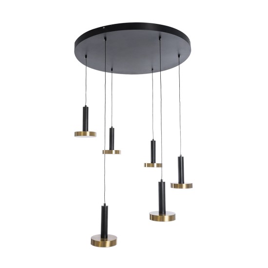 GLOBOSTAR® ZANE 60935 Κρεμαστό Φωτιστικό Design LED CCT 100W 11200lm 120° AC 220-240V IP20 - Εναλλαγή Φωτισμού μέσω Τηλεχειριστηρίου All In One Ψυχρό 6000k+Φυσικό 4500k+Θερμό 2700k Dimmable - Φ80 x Υ20cm - Μαύρο & Χρυσό - 3 Χρόνια Εγγύηση GLOBOSTAR® ZANE 60935 Κρεμαστό Φωτιστικό Design LED CCT 100W 11200lm 120° AC 220-240V IP20 - Εναλλαγή Φωτισμού μέσω Τηλεχειριστηρίου All In One Ψυχρό 6000k+Φυσικό 4500k+Θερμό 2700k Dimmable - Φ80 x Υ20cm - Μαύρο & Χρυσό - 3 Χρόνια Εγγύηση