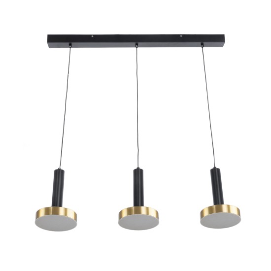 GLOBOSTAR® ZANE 60936 Κρεμαστό Φωτιστικό Design LED CCT 54W 6048lm 120° AC 220-240V IP20 - Εναλλαγή Φωτισμού μέσω Τηλεχειριστηρίου All In One Ψυχρό 6000k+Φυσικό 4500k+Θερμό 2700k Dimmable - Μ80 x Π15 x Υ20cm - Μαύρο & Χρυσό - 3 Χρόνια Εγγύηση GLOBOSTAR® ZANE 60936 Κρεμαστό Φωτιστικό Design LED CCT 54W 6048lm 120° AC 220-240V IP20 - Εναλλαγή Φωτισμού μέσω Τηλεχειριστηρίου All In One Ψυχρό 6000k+Φυσικό 4500k+Θερμό 2700k Dimmable - Μ80 x Π15 x Υ20cm - Μαύρο & Χρυσό - 3 Χρόνια Εγγύηση