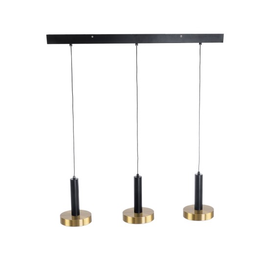 GLOBOSTAR® ZANE 60936 Κρεμαστό Φωτιστικό Design LED CCT 54W 6048lm 120° AC 220-240V IP20 - Εναλλαγή Φωτισμού μέσω Τηλεχειριστηρίου All In One Ψυχρό 6000k+Φυσικό 4500k+Θερμό 2700k Dimmable - Μ80 x Π15 x Υ20cm - Μαύρο & Χρυσό - 3 Χρόνια Εγγύηση GLOBOSTAR® ZANE 60936 Κρεμαστό Φωτιστικό Design LED CCT 54W 6048lm 120° AC 220-240V IP20 - Εναλλαγή Φωτισμού μέσω Τηλεχειριστηρίου All In One Ψυχρό 6000k+Φυσικό 4500k+Θερμό 2700k Dimmable - Μ80 x Π15 x Υ20cm - Μαύρο & Χρυσό - 3 Χρόνια Εγγύηση