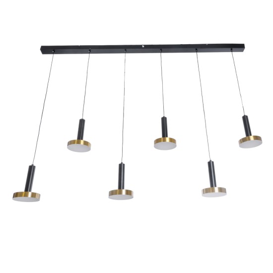 GLOBOSTAR® ZANE 60937 Κρεμαστό Φωτιστικό Design LED CCT 100W 11200lm 120° AC 220-240V IP20 - Εναλλαγή Φωτισμού μέσω Τηλεχειριστηρίου All In One Ψυχρό 6000k+Φυσικό 4500k+Θερμό 2700k Dimmable - Μ160 x Π15 x Υ20cm - Μαύρο & Χρυσό - 3 Χρόνια Εγγύηση GLOBOSTAR® ZANE 60937 Κρεμαστό Φωτιστικό Design LED CCT 100W 11200lm 120° AC 220-240V IP20 - Εναλλαγή Φωτισμού μέσω Τηλεχειριστηρίου All In One Ψυχρό 6000k+Φυσικό 4500k+Θερμό 2700k Dimmable - Μ160 x Π15 x Υ20cm - Μαύρο & Χρυσό - 3 Χρόνια Εγγύηση