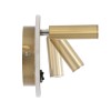 GloboStar® LADY-R 60940 Μοντέρνο Φωτιστικό Τοίχου - Απλίκα Ξενοδοχείου Bed Side LED 6W 600lm 36° & 360° AC 220-240V - Reading Light & Κρυφός Φωτισμός - Φορτιστής USB 3A - Φ15 x Υ7cm - Φυσικό Λευκό 4500K - Χρυσό Βούρτσας - 3 Χρόνια Εγγύηση