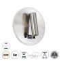 GLOBOSTAR® LADY-R 60941 Μοντέρνο Φωτιστικό Τοίχου - Απλίκα Ξενοδοχείου Reading Light με Φορτιστή USB 3A LED 6W 600lm 36° & 360° AC 220-240V IP20 Φυσικό Λευκό 4500K - Bridgelux COB Chip & TÜV SÜD Driver - Νίκελ Βούρτσας - Μ15 x Π15 x Υ17cm - 3 Χρόν