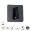 GLOBOSTAR® LADY-S 60942 Μοντέρνο Φωτιστικό Τοίχου - Απλίκα Ξενοδοχείου Reading Light με Φορτιστή USB 3A LED 6W 600lm 36° & 360° AC 220-240V IP20 Φυσικό Λευκό 4500K - Bridgelux COB Chip & TÜV SÜD Driver - Μαύρο Ματ - Μ15 x Π15 x Υ7cm - 3 Χρόνια Εγγ