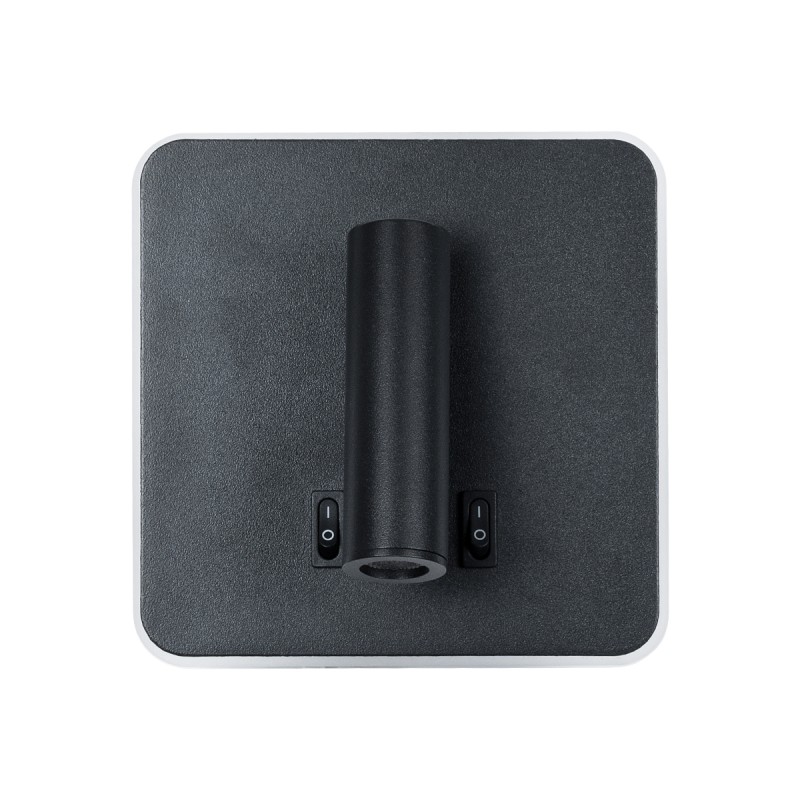 GLOBOSTAR® LADY-S 60942 Μοντέρνο Φωτιστικό Τοίχου - Απλίκα Ξενοδοχείου Reading Light με Φορτιστή USB 3A LED 6W 600lm 36° & 360° AC 220-240V IP20 Φυσικό Λευκό 4500K - Bridgelux COB Chip & TÜV SÜD Driver - Μαύρο Ματ - Μ15 x Π15 x Υ7cm - 3 Χρόνια Εγγ