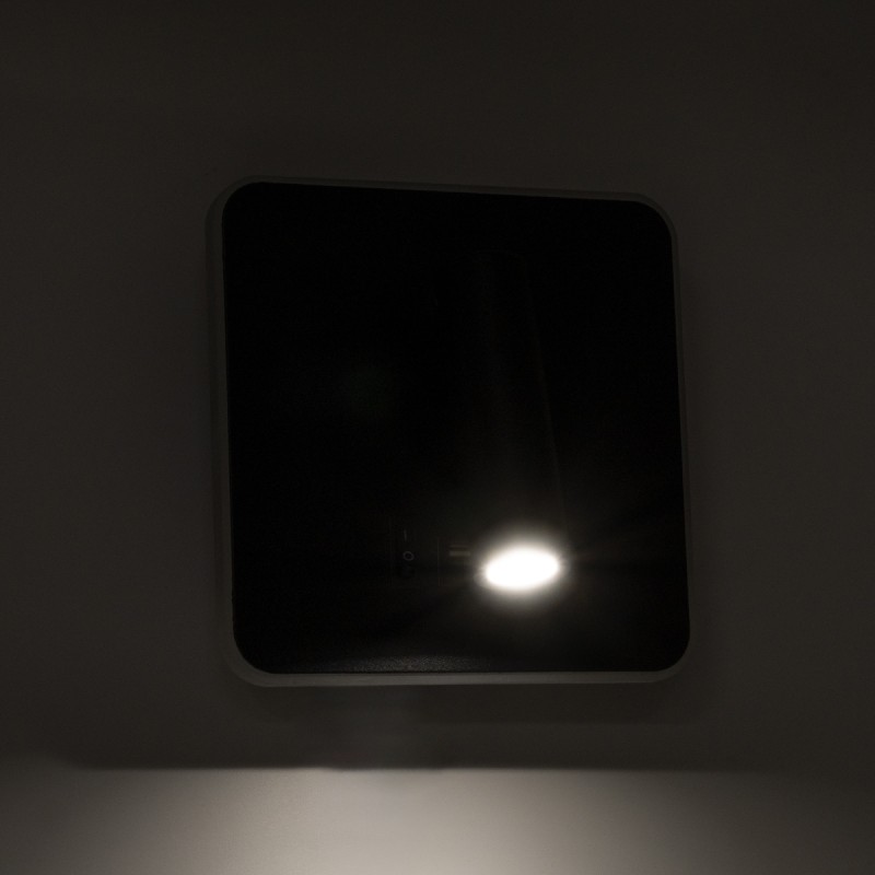 GLOBOSTAR® LADY-S 60942 Μοντέρνο Φωτιστικό Τοίχου - Απλίκα Ξενοδοχείου Reading Light με Φορτιστή USB 3A LED 6W 600lm 36° & 360° AC 220-240V IP20 Φυσικό Λευκό 4500K - Bridgelux COB Chip & TÜV SÜD Driver - Μαύρο Ματ - Μ15 x Π15 x Υ7cm - 3 Χρόνια Εγγ