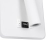 GloboStar® LADY-S 60943 Μοντέρνο Φωτιστικό Τοίχου - Απλίκα Ξενοδοχείου Bed Side LED 6W 600lm 36° & 360° AC 220-240V - Reading Light & Κρυφός Φωτισμός - Φορτιστής USB 3A - Μ15 x Π15 x Υ7cm - Φυσικό Λευκό 4500K - Λευκό - 3 Χρόνια Εγγύηση