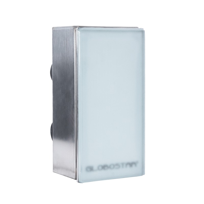 GloboStar® CYBOLITHOS 60949 Χωνευτό Φωτιστικό Σποτ Δαπέδου LED 4W 520lm 120° DC 24V Αδιάβροχο IP68 IK06 Μ20 x Π10 x Υ8cm 2700K Dimmable - Tempered Γαλακτερό Γυαλί & Ανοξείδωτο Ατσάλι - Bridgelux Chip - 3 Χρόνια Εγγύηση