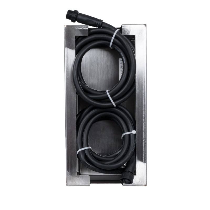 GloboStar® CYBOLITHOS 60953 Χωνευτό Φωτιστικό Σποτ Δαπέδου LED 4W 400lm 120° DC 24V Αδιάβροχο IP68 IK06 Μ20 x Π10 x Υ8cm RGB Dimmable - Tempered Γαλακτερό Γυαλί & Ανοξείδωτο Ατσάλι - Bridgelux Chip - 3 Χρόνια Εγγύηση