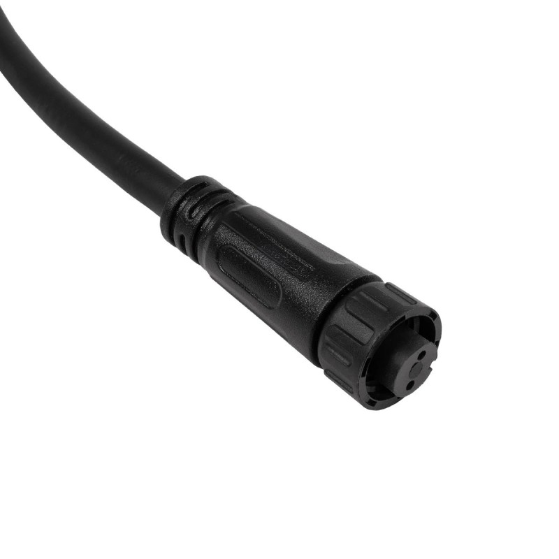 GLOBOSTAR® CONNECTOR 60955 2 Pin Καλώδιο/Επέκταση Ι 1 Μέτρου με Είσοδο 1 x Αρσενικό Βύσμα & Έξοδο 1 x Θηλυκό Βύσμα Αδιάβροχο IP68 - Μαύρο - Μ100 x Π1.5 x Υ1.5cm